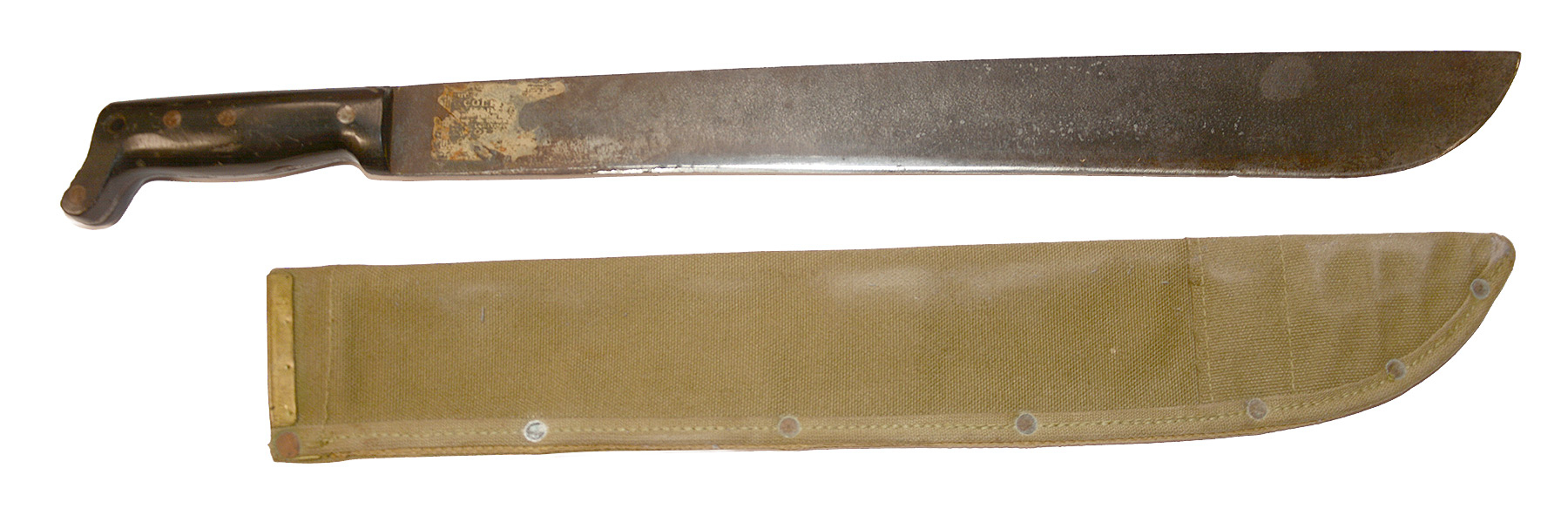 U.S.M.C. COLLINS & CO. MACHETE DATED 1943 WITH SCABBARD
