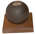 SCARCE CONFEDERATE 6-POUNDER BORMAN CANNON BALL FROM GETTYSBURG