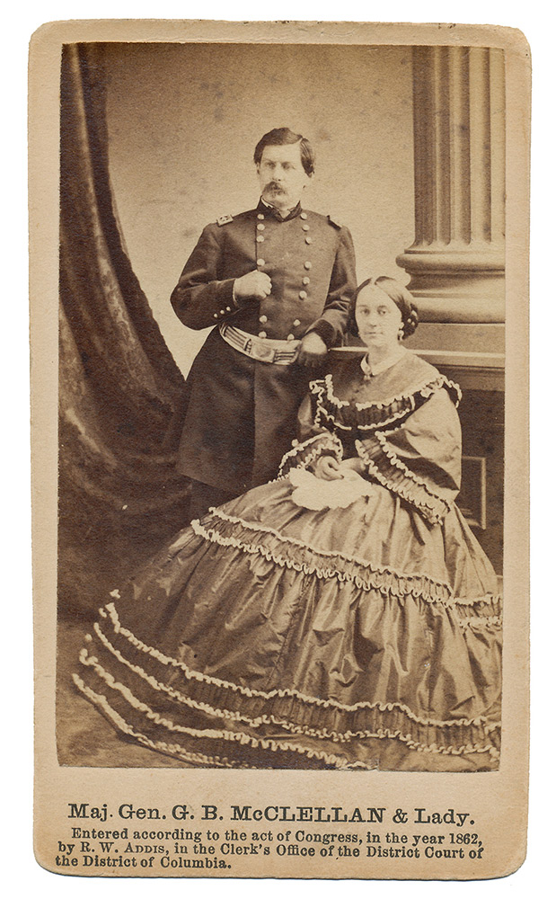 CDV OF MAJOR GENERAL GEORGE B. MCCLELLAN & WIFE