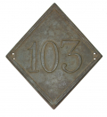 FRENCH FIRST EMPIRE SHAKO PLATE OF THE 103rd REGIMENT OF INFANTRY