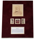 ROBERT E. LEE AUTHENTIC HAIR RELIC WITH TWO GETTYSBURG MINIÉ BALLS - MOUNTED DISPLAY READY TO BE FRAMED