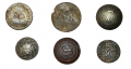 WAR OF 1812 BUTTON GROUP RECOVERED FROM FORTS ERIE, NIAGARA, AND GEORGE