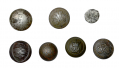 WAR OF 1812 BUTTON GROUP RECOVERED FROM FORTS ERIE, NIAGARA, AND GEORGE