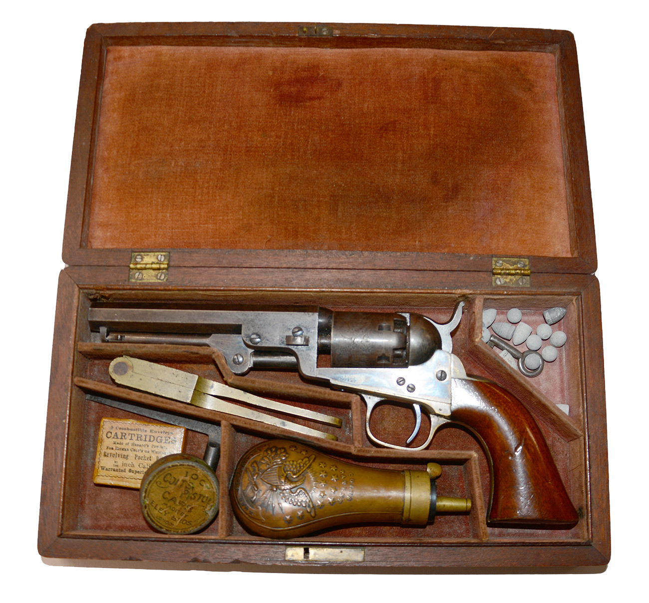 A FINE CASED CIVIL WAR DATED MODEL 1849 COLT POCKET REVOLVER