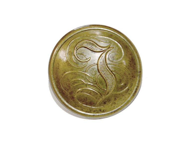 CONFEDERATE SCRIPT “I” JACKET BUTTON 