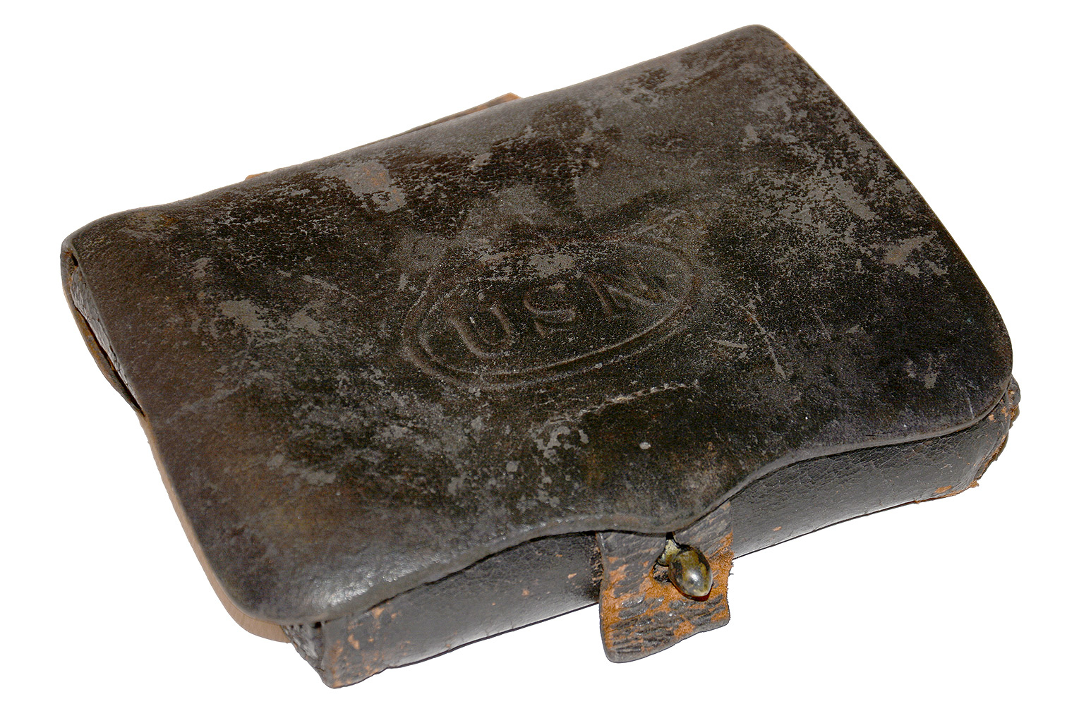 CIVIL WAR US NAVY CARTRIDGE BOX WITH POST-WAR ALTERATION