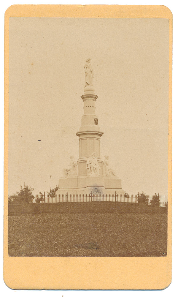 WILLIAM H. TIPTON CARTE-DE-VISITE OF THE NATIONAL MONUMENT AT GETTYSBURG