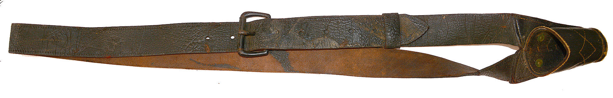 TARRED LEATHER FLAG HOLDER