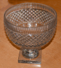 FINELY CUT ANGLO-IRISH KETTLE DRUM SHAPE COMPOTE, C. 1830