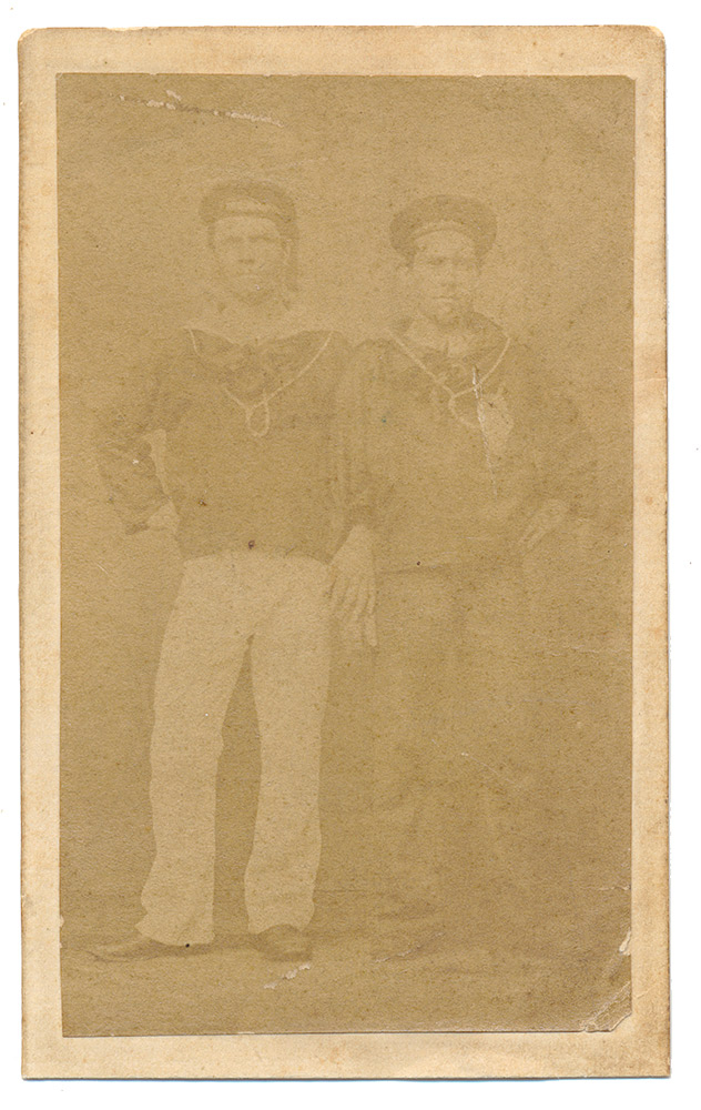 1868 DATED PHOTO – 2 US SAILORS IN SHANDONG CHINA 
