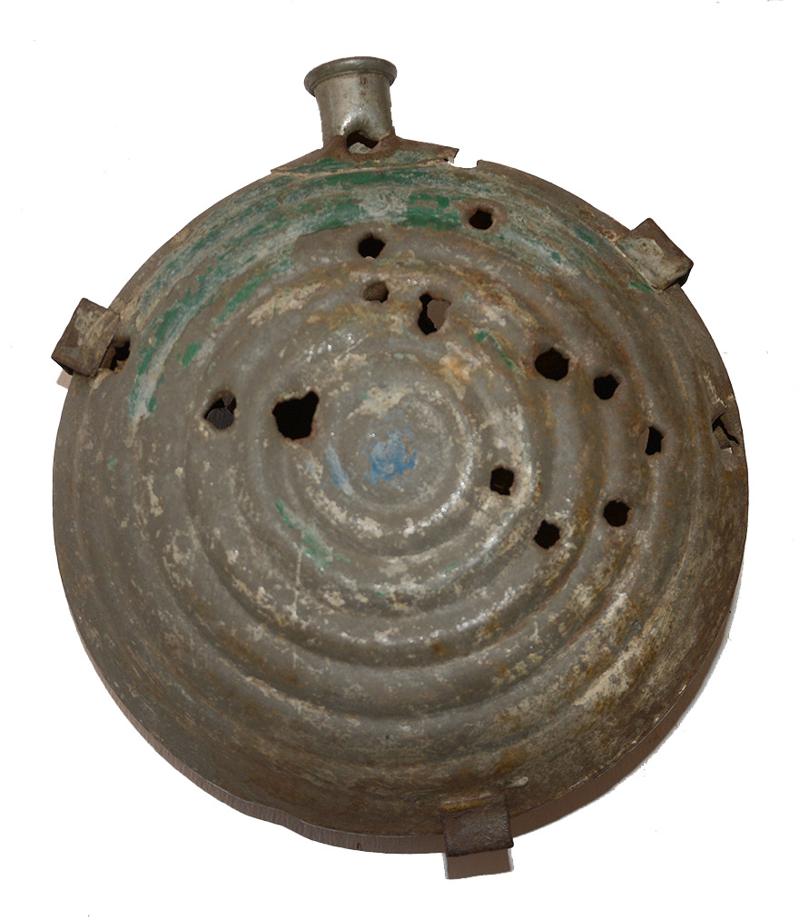 BULLET-STRUCK CANTEEN EX-MILLER G.A.R. POST #551, YORK SPRINGS, PA