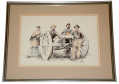 WATERCOLOR AFTER GIBSON'S ICONIC PHOTOGRAPH OF BATTERY A, 2ND U.S. ARTILLERY, FAIR OAKS, JUNE 1862 — EX-RON TUNISON COLLECTION