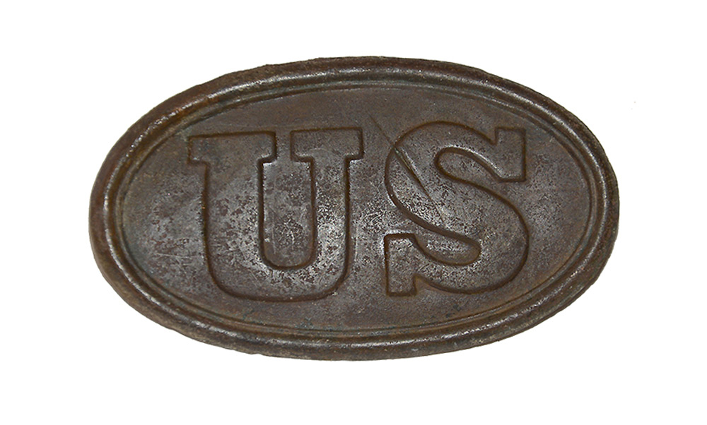 RELIC, SMALL US PATTERN 1839 WAIST BELT PLATE FROM CHANCELLORSVILLE