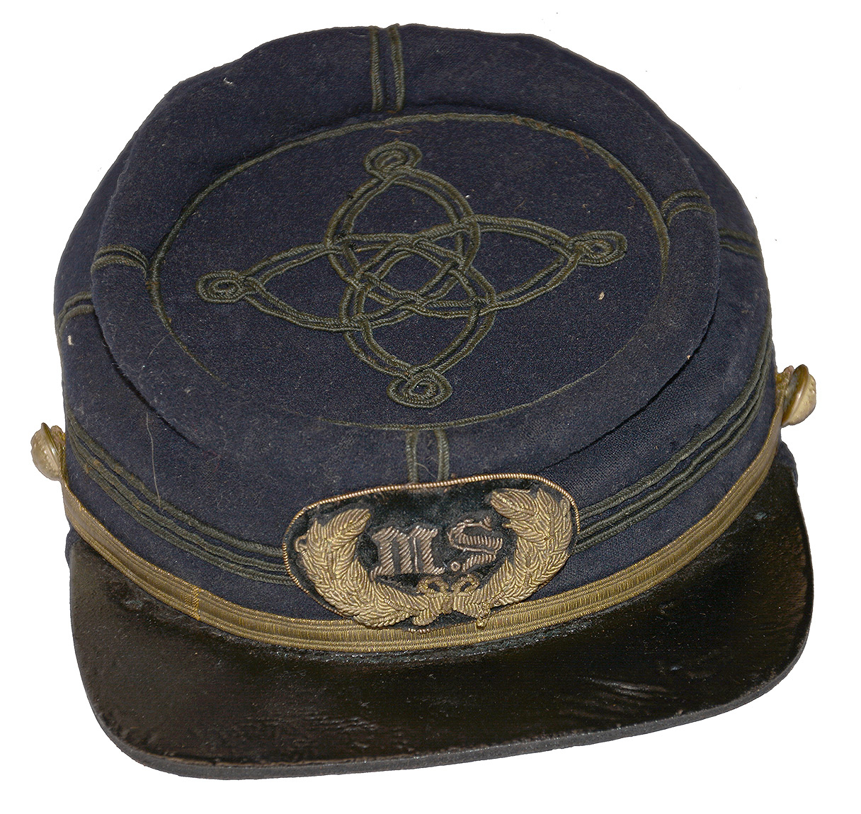 IDENTIFIED UNION SURGEON'S CHASSEUR STYLE KEPI; THE OWNER SERVED AT GETTYSBURG