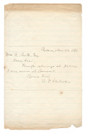 1873 ALS – HUMORIST BENJAMIN P. SHILLABER, FIRST EDITOR TO MARK TWAIN, CREATOR OF “MRS. PARTINGTON”