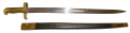 ORIGINAL CIVIL WAR “ZOUAVE” SABER BAYONET WITH LEATHER SCABBARD