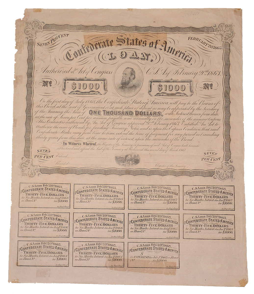 CONFEDERATE STATES OF AMERICA $1,000 
