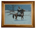 ORIGINAL DALE GALLON OIL PAINTING — "CAUGHT IN THE OPEN" — EX-TUNISON COLLECTION