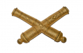 FALSE EMBROIDERED CIVIL WAR ARTILLERY OFFICER'S CAP INSIGNIA