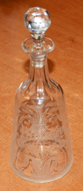 BEAUTIFULLY ENGRAVED POST-CIVIL WAR AMERICAN DECANTER, C1870-1880