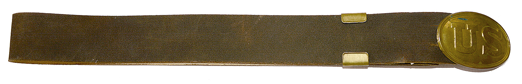 VERY GOOD CIVIL WAR CONTRACTOR MARKED US INFANTRY BUFF BELT AND PLATE