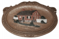 CIRCA 1910 JENNIE WADE HOUSE OVAL SOUVENIR PLAQUE