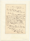 1890 AUTOGRAPH LETTER SIGNED BY MAJOR GENERAL DARIUS N. COUCH — COMMANDER, II CORPS, ARMY OF THE POTOMAC