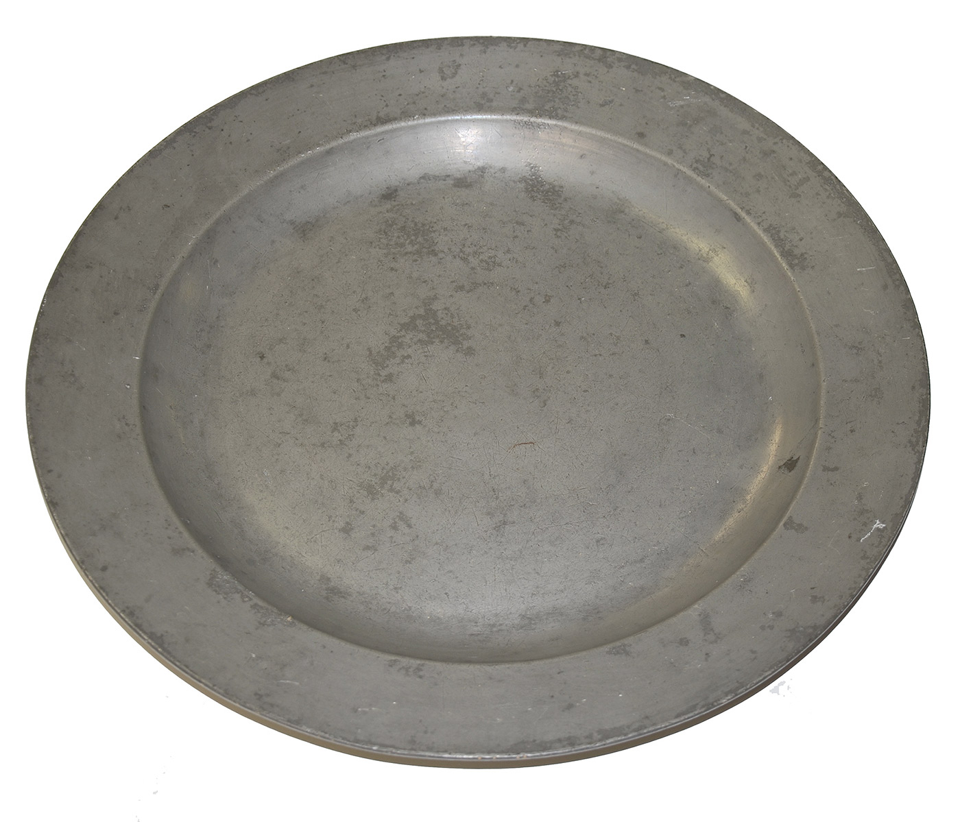 GEORGE III PEWTER PLATE WITH HALLMARKS