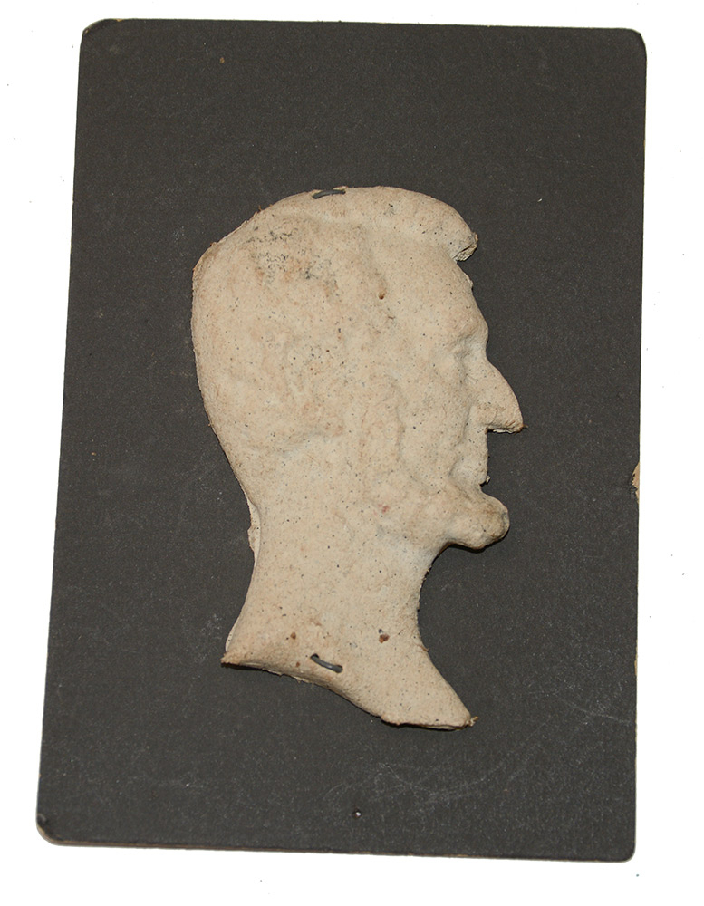 LINCOLN PROFILE PORTRAIT BUST OF MACERATED GREENBACKS