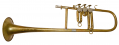 EUROPEAN ROTARY-VALVE FANFARE TRUMPET, CIRCA 1860