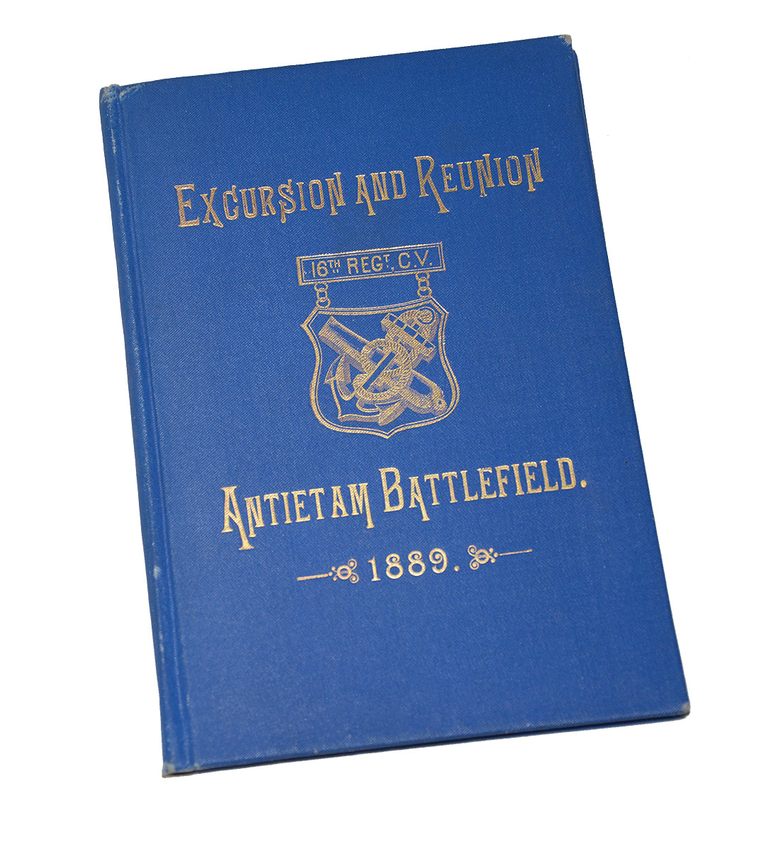 RARE EXCURSION AND REUNION INTINERARY BOOK – 16th CONNECTICUT, ANTIETAM, 1889
