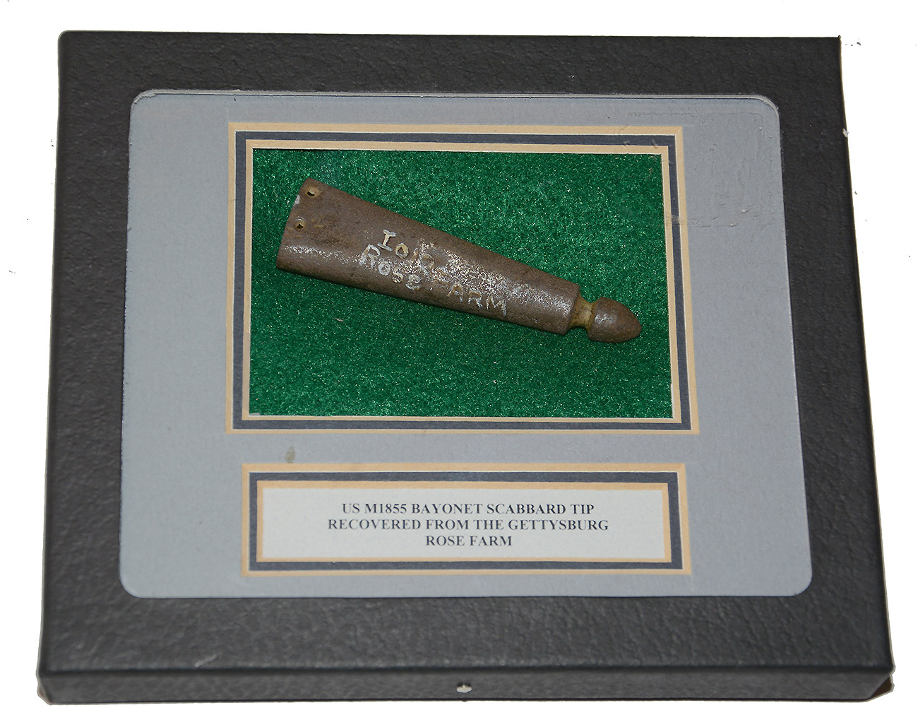 GETTYSBURG ROSE FARM M1855 BAYONET SCABBARD TIP 