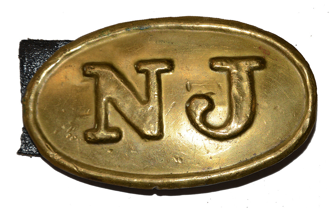 INDIAN WARS ERA NEW JERSEY MILITIA/NATIONAL GUARD BELT PLATE – SIZE SMALL 