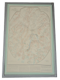1960 GETTYSBURG BATTLEFIELD 3-D TOPOGRAPHICAL RELIEF MAP
