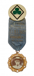 11th NEW JERSEY REUNION RIBBON WITH CELLULOID PIN AND DROP – MORRISTOWN, 1904