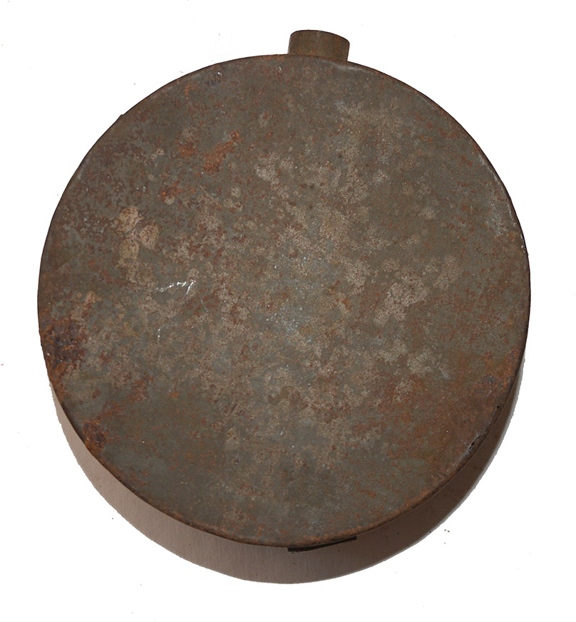 TIN MILITIA STYLE CANTEEN WITH SPOUT