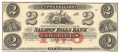 UNCIRCULATED $2 NOTE FROM SALMON FALLS BANK, ROLLINSBORO, NEW HAMPSHIRE