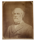 GENERAL ROBERT E. LEE LARGE ALBUMEN PORTRAIT, BOLDLY SIGNED — THE 1864 VANNERSON "BLOCKADE" SITTING
