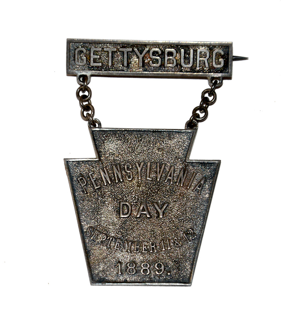 SEPTEMBER 1889 GETTSBURG PENNSYLVANIA DAY TWO PIECE SILVER MEDAL 