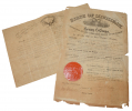WARRANT AND COMMISSION GROUP: 1ST SGT./1ST LT. HOWELL H. TRASK, CO. B, 13TH MICHIGAN INFANTRY