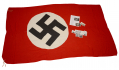 GERMAN WORLD WAR TWO FLAG FROM THE ITALIAN CAMPAIGN – SOUVENIR BROUGHT HOME BY US SAILOR