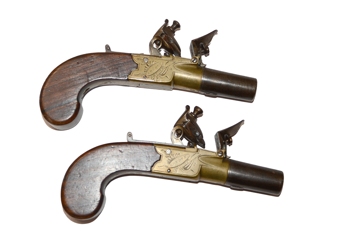  A MATCHING PAIR OF GEORGIAN FLINT 