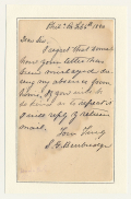 1880 DATED ALS SIGNED BY UNION GENERAL STEPHEN GANO BURGRIDGE, THE “BUTCHER OF KENTUCKY”