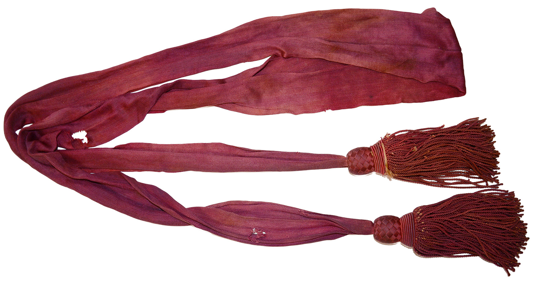 ORIGINAL CIVIL WAR OFFICER’S MAROON SASH 