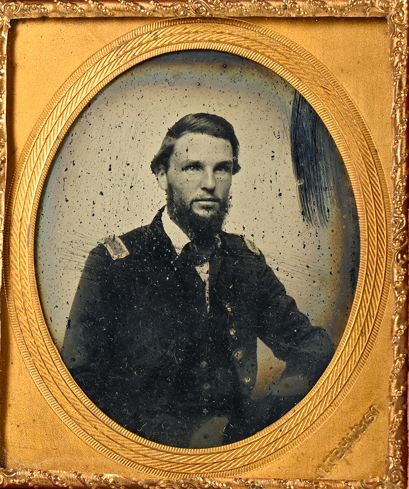CONFEDERATE GENERAL LUNSFORD LINDSAY LOMAX AS A U.S. CAVALRY SECOND LIEUTENANT