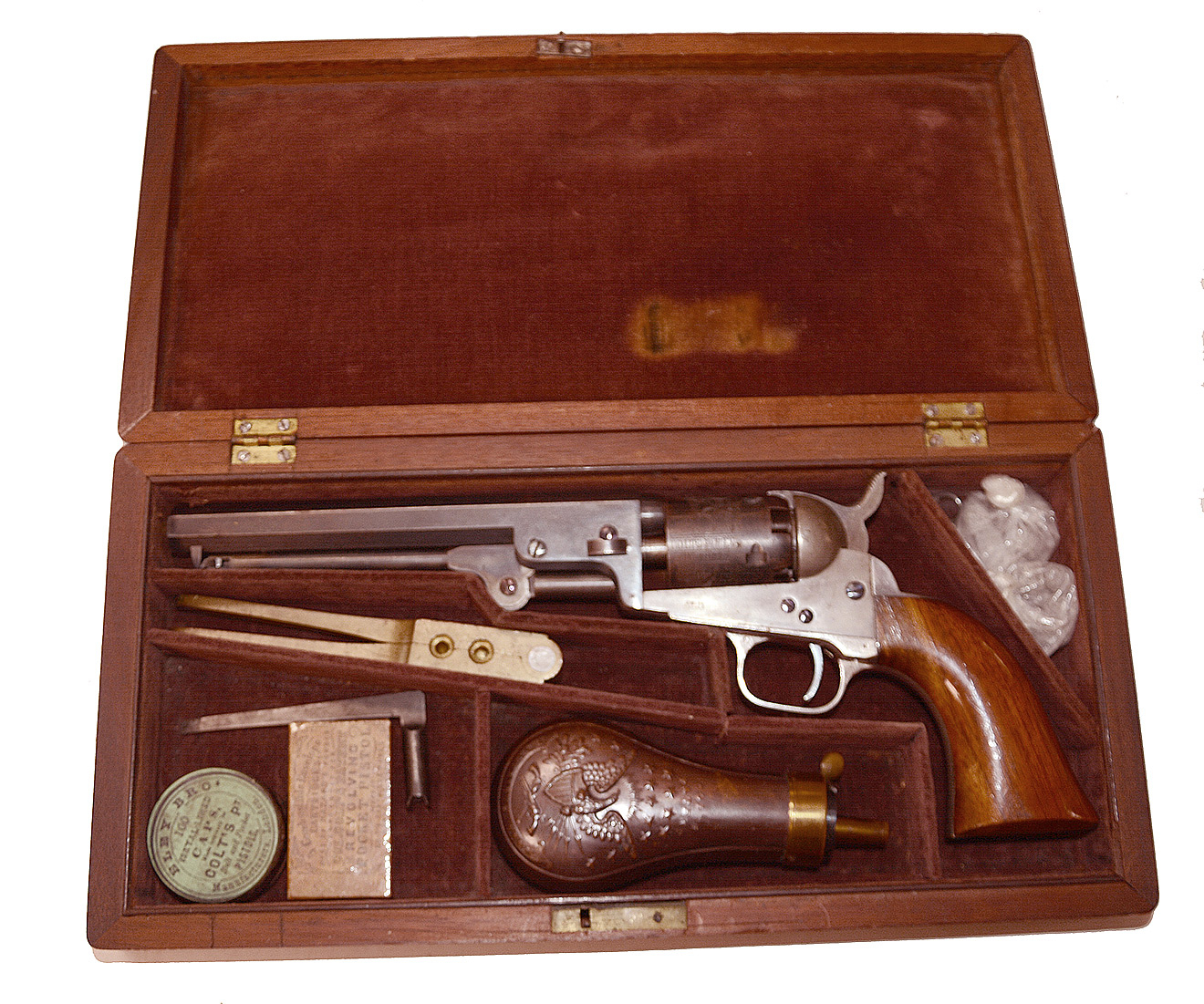 A GORGEOUS CASED ANTE-BELLUM MODEL 1849 COLT POCKET REVOLVER