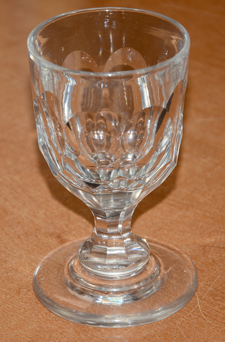 HEAVY CUT GOBLET, C. 1840-1860