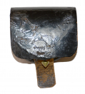 MILITIA PERCUSSION CAP POUCH, MAKER MARKED BAKER & McKENNEY, NEW YORK, IDENTIFIED TO A. H. WHEELER, CO. A