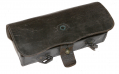 CIVIL WAR ERA CARBINE CARTRIDGE BOX — BLACK LEATHER, MARKED "J.I. PITTMAN, N.Y."