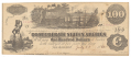 1862 $100 CONFEDERATE STATES BANK NOTE, T-39